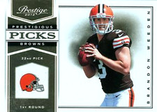 2012 Prestige PRESTIGIOUS PICKS #8 Brandon Weeden RC Cleveland Browns