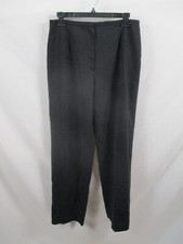 Ann Taylor Womens Pants 8 Black Straight Leg Flat Front Zip Wool