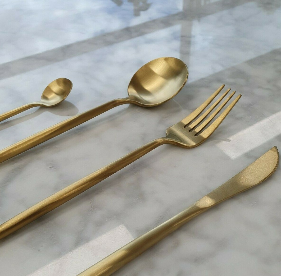 Matte Gold Cutlery Sets eBay