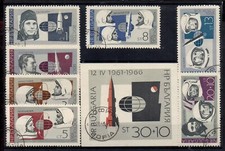 U622 Bulgaria 1966 Stamp Russian Space Explorations used set and miniature sheet