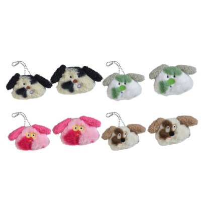 Delightful Scruffy Dog Plush Brooch Dog Pendant Soft Key Ornament Plush Texture
