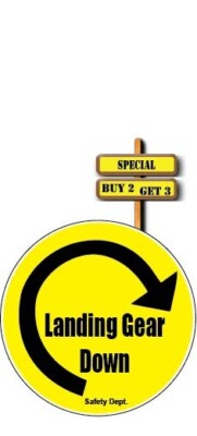 Landing Gear Down Tractor Trailer Container Trailer Safety Decal Sticker P915C