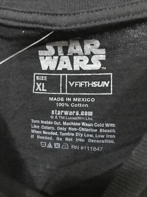 STAR WARS - MEN - T-SHIRT - BLACK - SIZE X LARGE (11-TW-184) | eBay