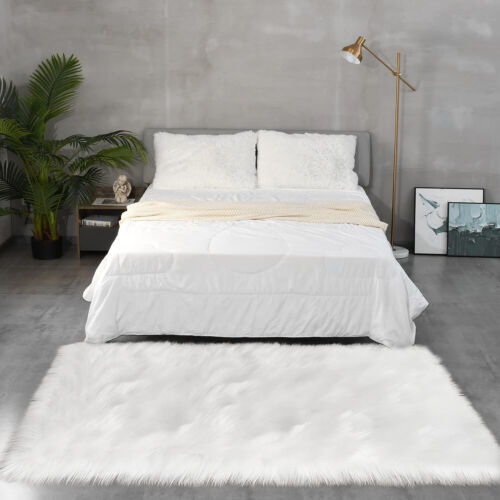 Latepis Faux Fur Sheepskin Area Rugs Soft Shaggy Carpet for Living Room Bedroom - Picture 14 of 219