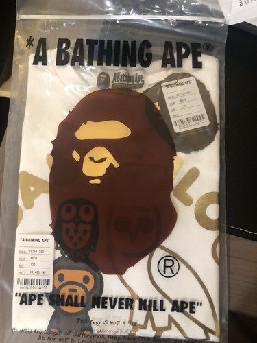 Bape X Ovo Baby Milo White T-shirt Kids 