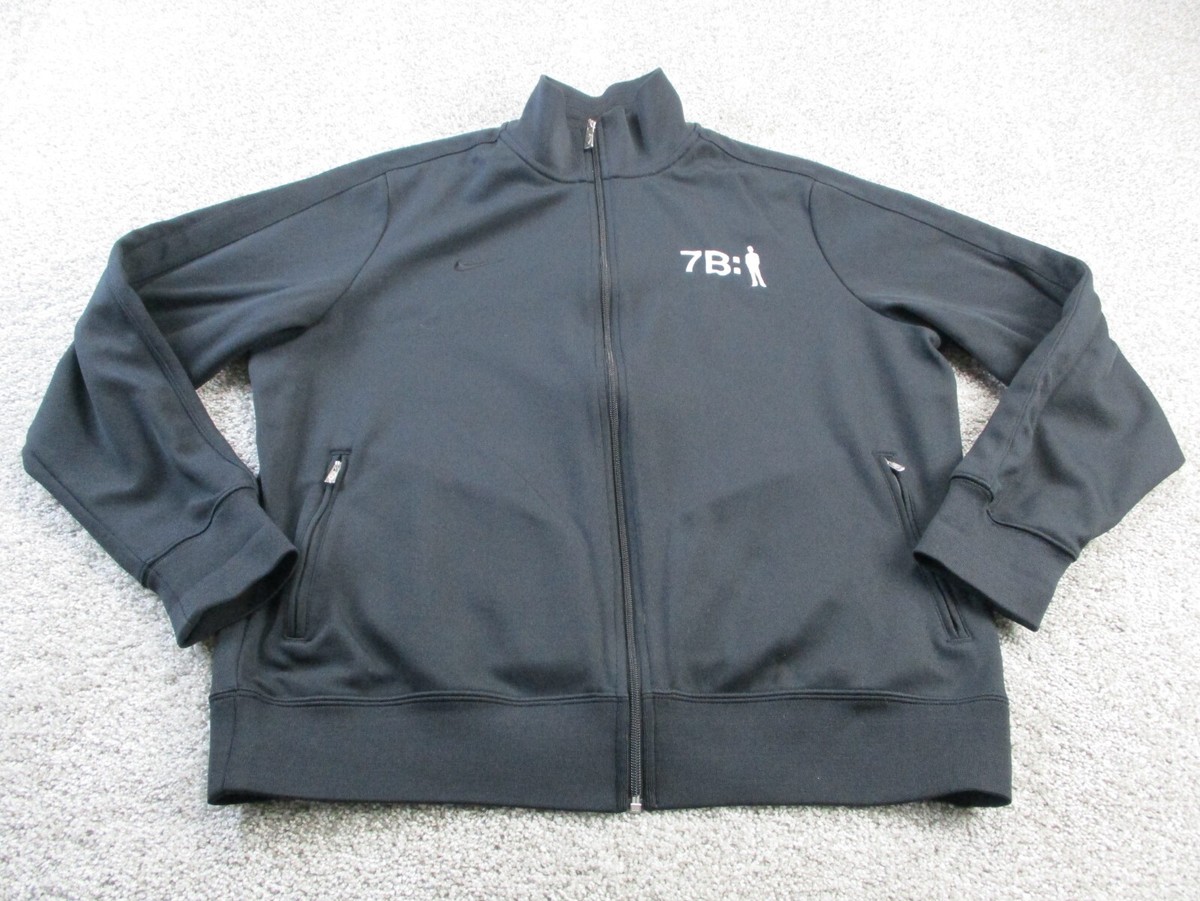 NIKE Golf Jacket Tour Performance Mens XXL Black Full Zip 7B