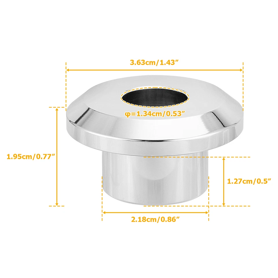 Bujes elevadores de manillar Billet cromados para Harley Touring Road King Street Glide Foto 2 de 4