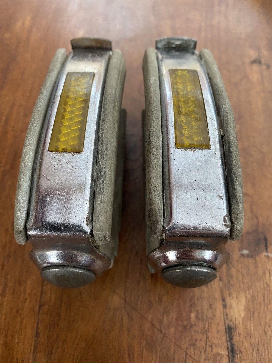 Pédales De Vélo Vintage Années 60-70 - Caoutchouc Blanc - Pour Peugeot, Puch, Universel