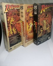 Indiana Jones Trilogy x 3 Vintage VHS Tapes Video CIC Taft Slipcase