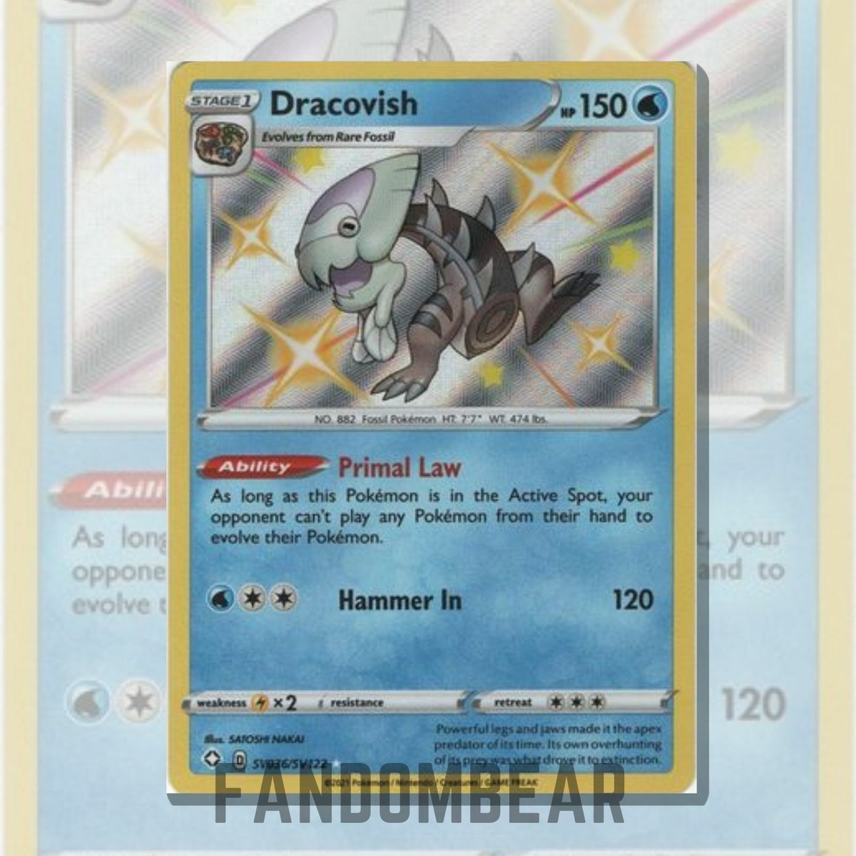 SHINY Dracovish Shining Fates SV036/SV122 SHINY VAULT card 2021 Pokemon |  eBay