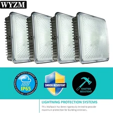 4PACK LED Gas Station Canopy Light for Corridor Street Garage Parking Lot Lights