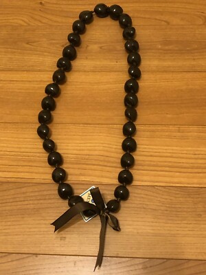 Hawaiian Brown Lei 32 Nuts Necklace Wedding Graduation Luau DVC Vacation Club 