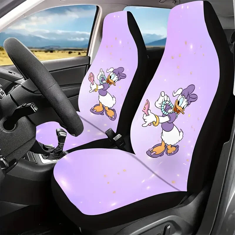 Adorable Daisy Duck Look In The Mirror Purple Themed Car Seat Covers