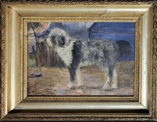 Old English Sheepdog Oil On Canvas