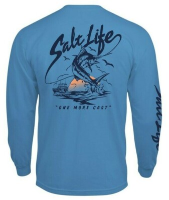 Mens Salt Life One More Cast Graphic Long Sleeve T-Shirt - 2XL/XL/Large - NWT
