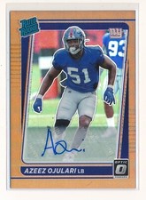 AZEEZ OJULARI 2021 DONRUSS OPTIC RATED ROOKIES AUTOGRAPH BRONZE RC AUTO *GIANTS*