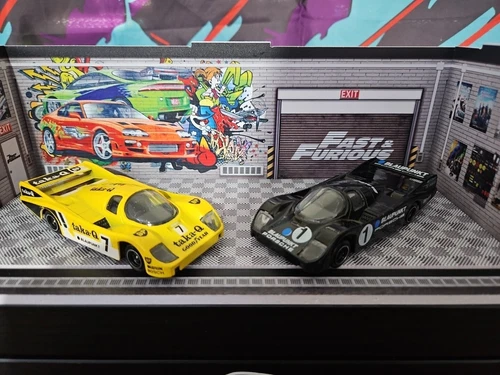 Vintage 1985 1/43 Corgi Porsche 956 Le Mans Racer yellow black Combi post VGC+