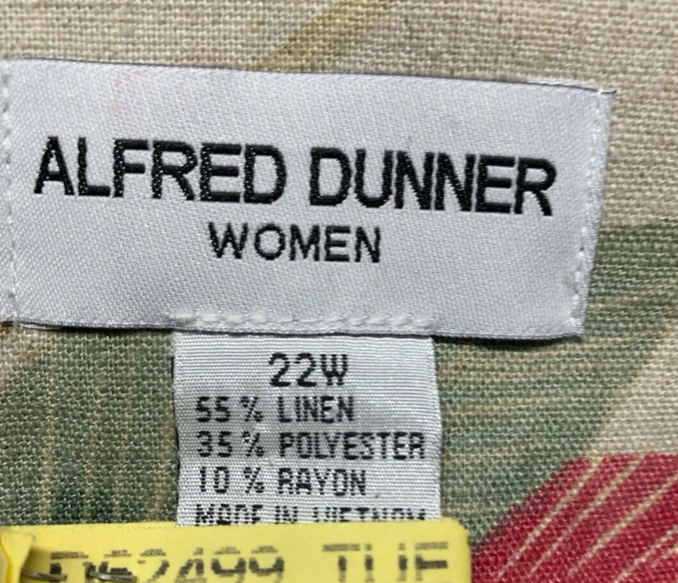 Blazer Chaqueta Traje Alfred Dunner Talla Grande 22W Lino Separado Floral Foto 2 de 4