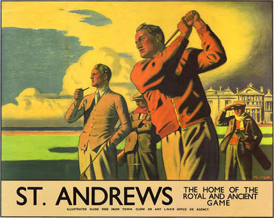 St.Andrews Royal and Ancient Vintage Golf Game Travel Poster | eBay