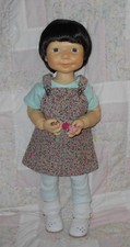 Global TODDLER Doll Wig SZ 11/12 DARK BROWN Short Straight Hair Full Cap B NWT