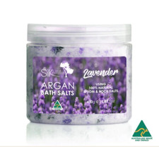 SILK OIL OF MOROCCO LAVENDER ARGAN BATH SALTS 450G BRAND NEW