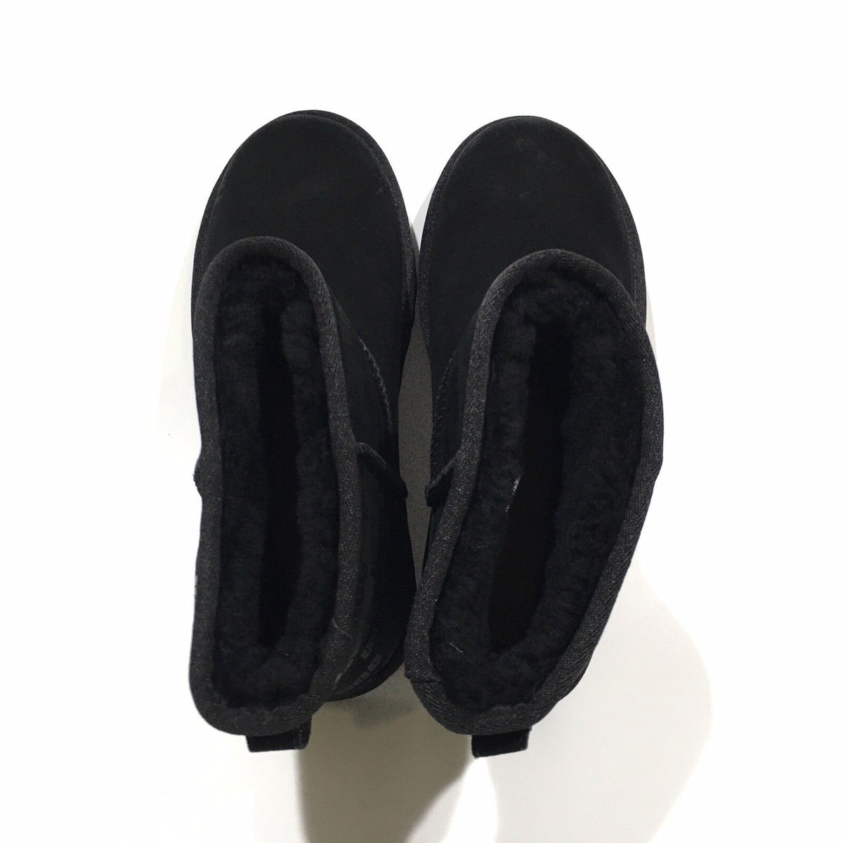 UGG Classic Mini II Logo Print Black Suede Water Resistant Ankle Boot Mens 12 Women main image 2