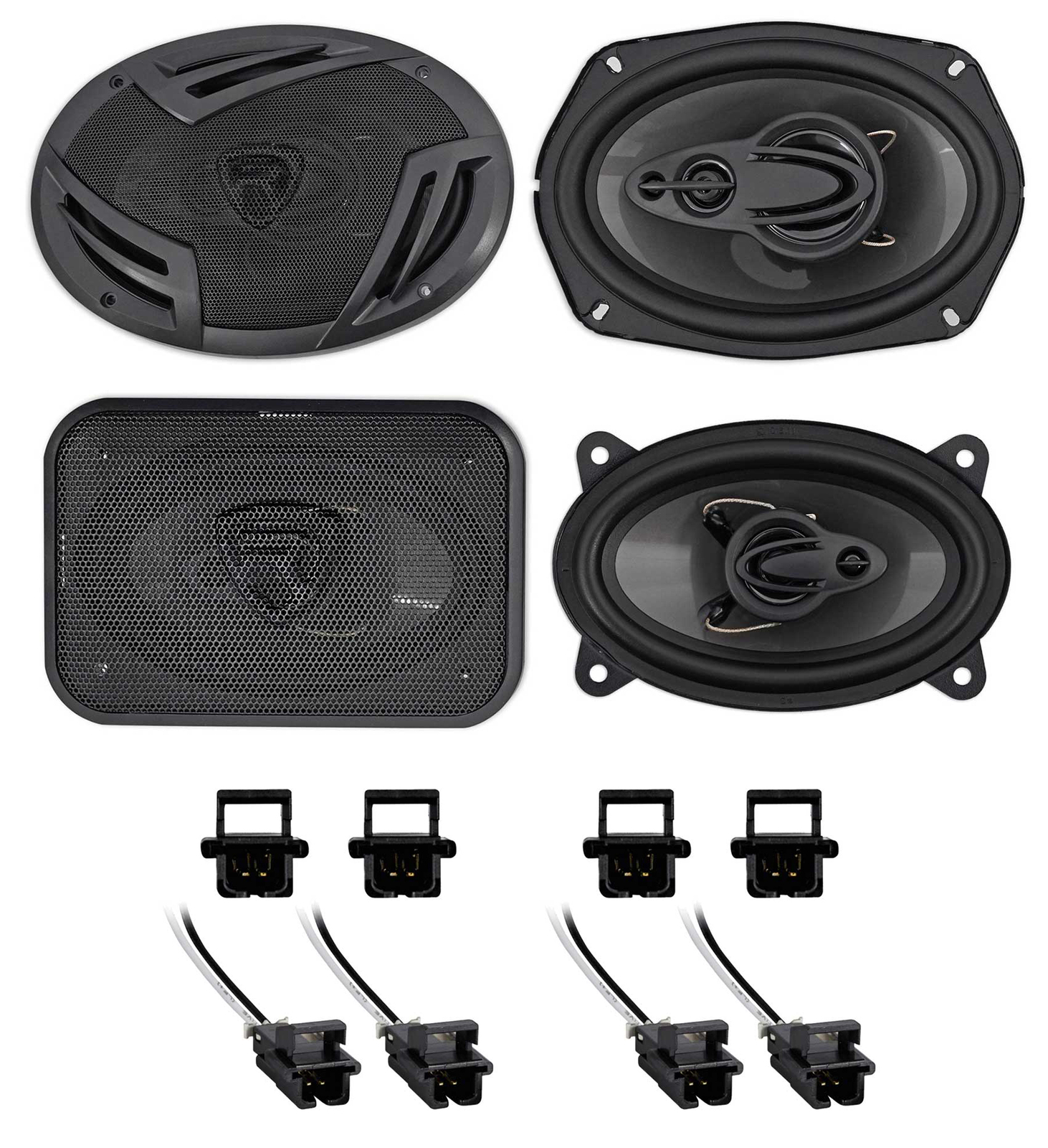 Комплект для замены передних и задних динамиков Rockville для Chevrolet Chevy Malibu 1997-03 годов выпуска 16090₽