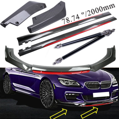 For BMW 6 SERIES M Sport Fiber Front Lip Chin Bumper+Body+Kit Side+Skirt Rear/