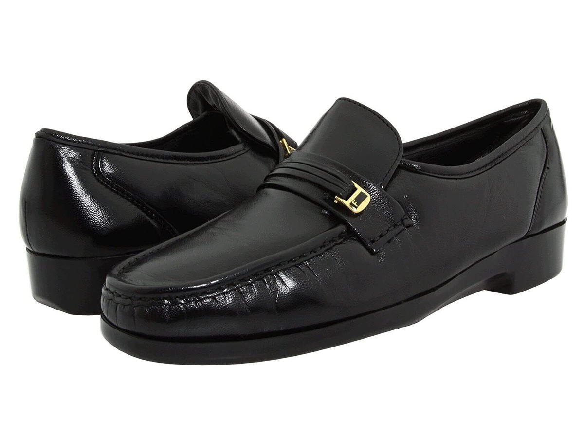 Men's Florsheim Riva Black Leather Slip-On 17088 01 | eBay