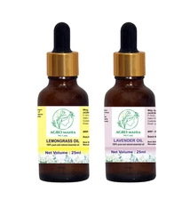 AGRO MANIA Lemon Grass & Lavender Essential Oil for Aromatherapy & Diffuser 25ml