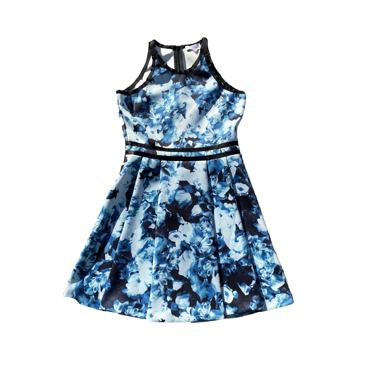 Parker Emmy Sleeveless Dress S Slate Floral Haze Blue Fit And Flare | eBay Parker Emmy Sleeveless Dress S Slate Floral Haze Blue Fit And Flare | eBay