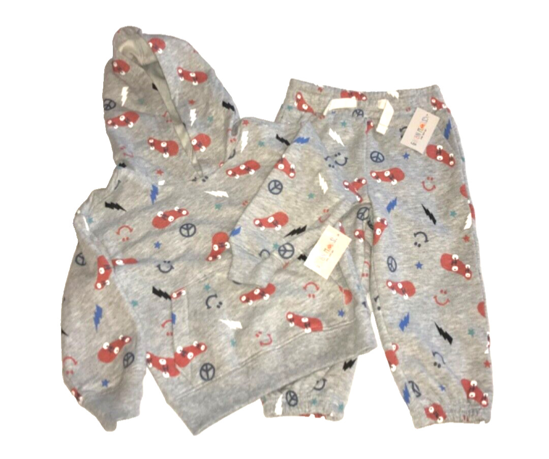 Hoodie Jogger Fleece Set Garanimals Brand New Boys Sz 18m Lite Gray