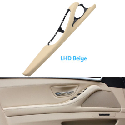 Beige Inner Door Armrest Panel Outer Frame Trim For BMW 5 Series