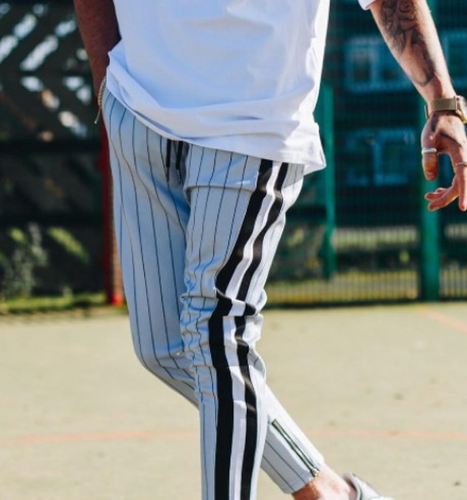 hombre Costuras Verticales a Rayas Moda Informal Delgada Tendencia Deportes Pies Pequeños | eBay
