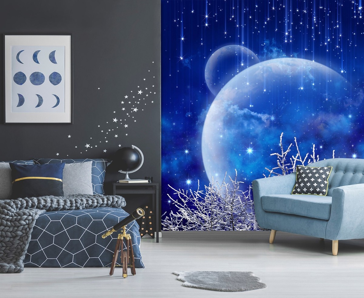 画材 Meteor Shower 3D Meteor Shower Earth ZHU678 Wallpaper Wall Mural Removable