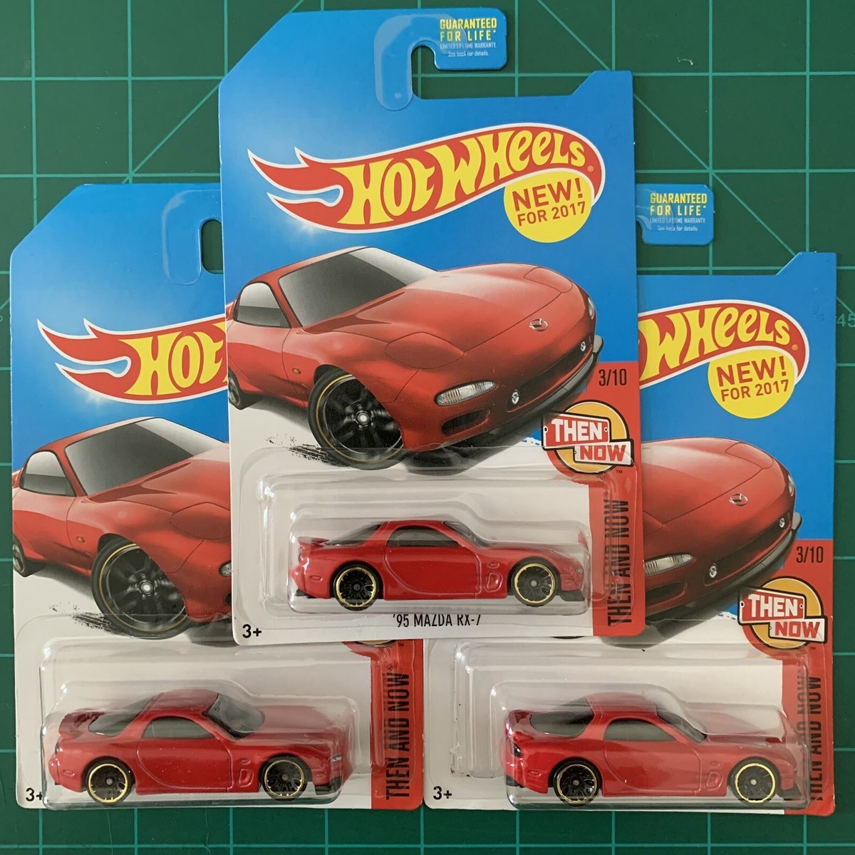 Lot of 3 Hot Wheels '95 Mazda RX-7 RX7 * Kmart Store