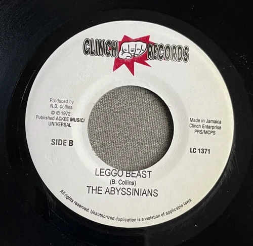 The Abyssinians – Leggo Beast 7" Vinyl 45 Clinch Records Jamaica Reggae 1972 - product listing photo
