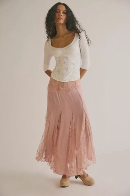 Free People Nice To Meet You Half Slip Dusty Himalayan Large NWT