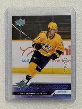 23/24 2023 UPPER DECK LUKE EVANGELISTA #221 YOUNG GUNS ROOKIE DELUXE 010/250