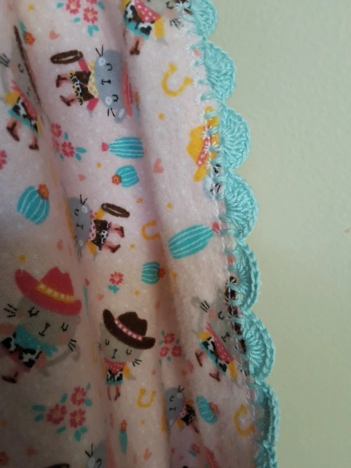 Juego de 3 mantas grandes para bebé únicas... tema vaquero Foto 4 de 4