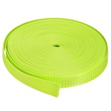 Lightweight Polypropylene Webbing Strap 1" 25 Yards Fluorescent Yellow Green