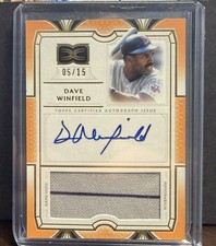 2024 Topps Definitive DAVE WINFIELD Game-Used Patch Auto /15 - Minnesota Twins
