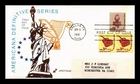 DR JIM STAMPS US COVER LIBERTY TORCH AMERICANA SERIES FDC COMBO SPECTRUM