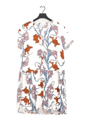 kaffe Shirt Midi Dress in White