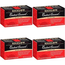 4x Boxes Bigelow Constant Comment Black Tea | 20 Pouches Per Box | 1.18oz