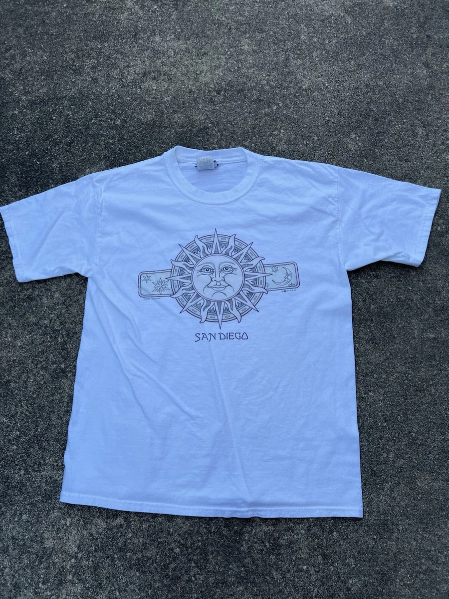 Del Sol Herren Classic Crew Tee – Always Exploring, Indigo T-Shirt – wechselt von weiß zu lebendigen Farben in der Sonne – 100% gekämmte, ringgesponnene Baumwolle, entspannte Passform, Größe S