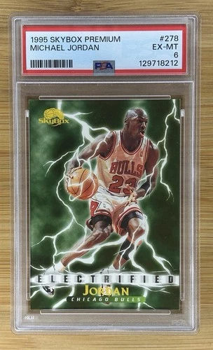 1996 Skybox Michael Jordan #278 Electrified Insert Card Chicago Bulls HOF PSA 6