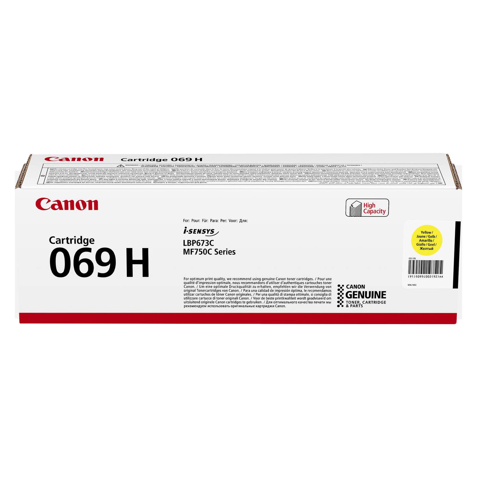 Original Canon 069H Yellow High Capacity Toner Cartridge (5095C002)