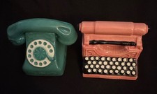 salt and pepper shakers, typewriter, phone, novelty, medium