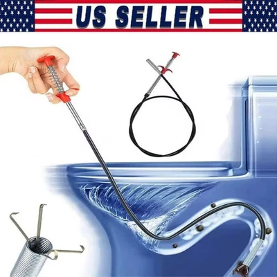 Hair Clog Remover Cleaning Tools Spring Pipe Dredging Tool 23 Inch Drain Snake - Image 1 of 4